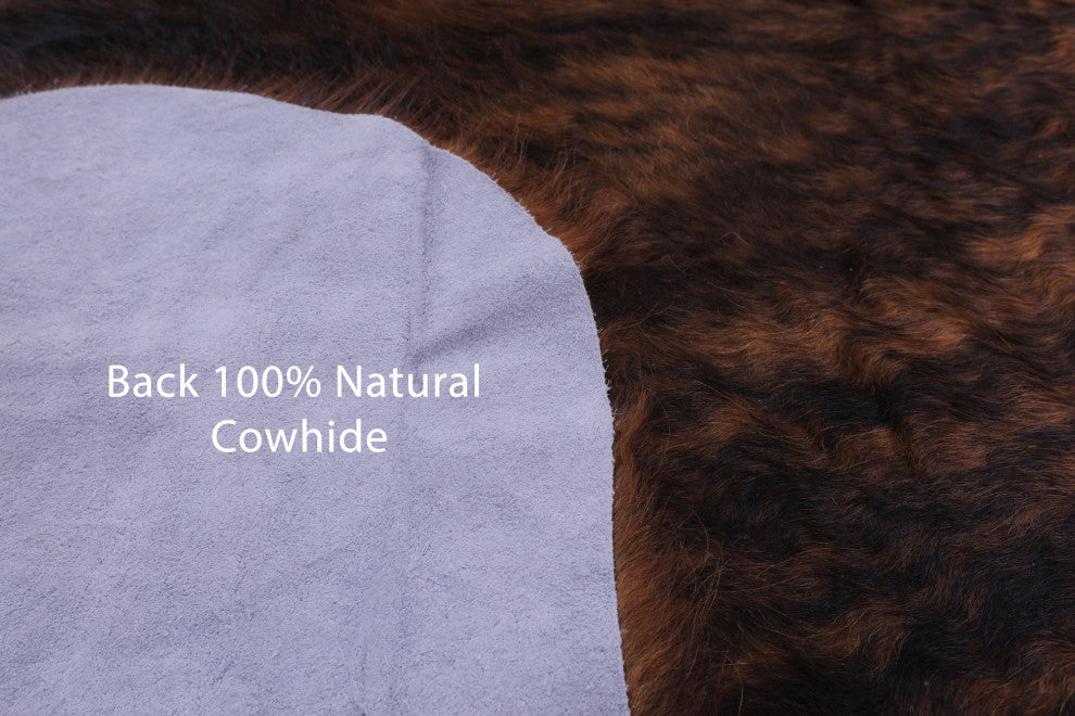 6' 8" X 6' 0" Brindle Natural Cowhide Rug C1937