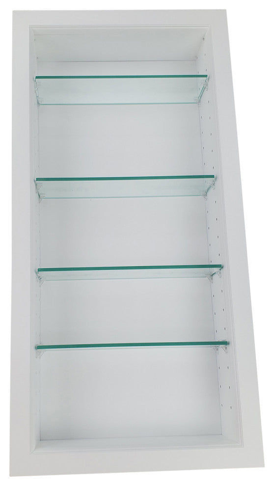 Durham Recessed White Niche 31.5"h x 15.5"w x 3.5"d