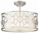 Brentwood  2-Light Semi-Flush, Satin Platinum