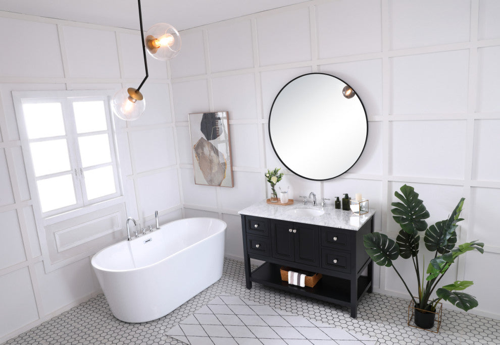 Matilda 48" Single Bathroom Vanity Set, Black