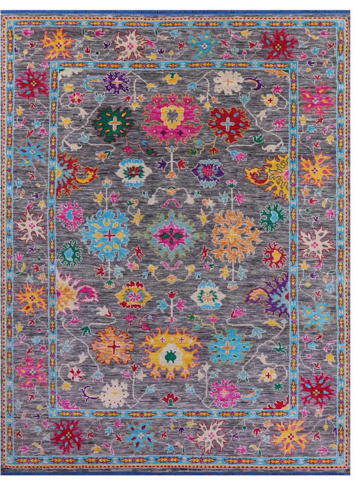 Turkish Oushak Hand-Knotted Wool Rug 9' 3" X 11' 11" - Q15703