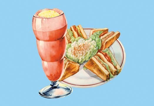 Club Sandwich and Float - Gallery Wrapped Canvas Art 28" x 42"