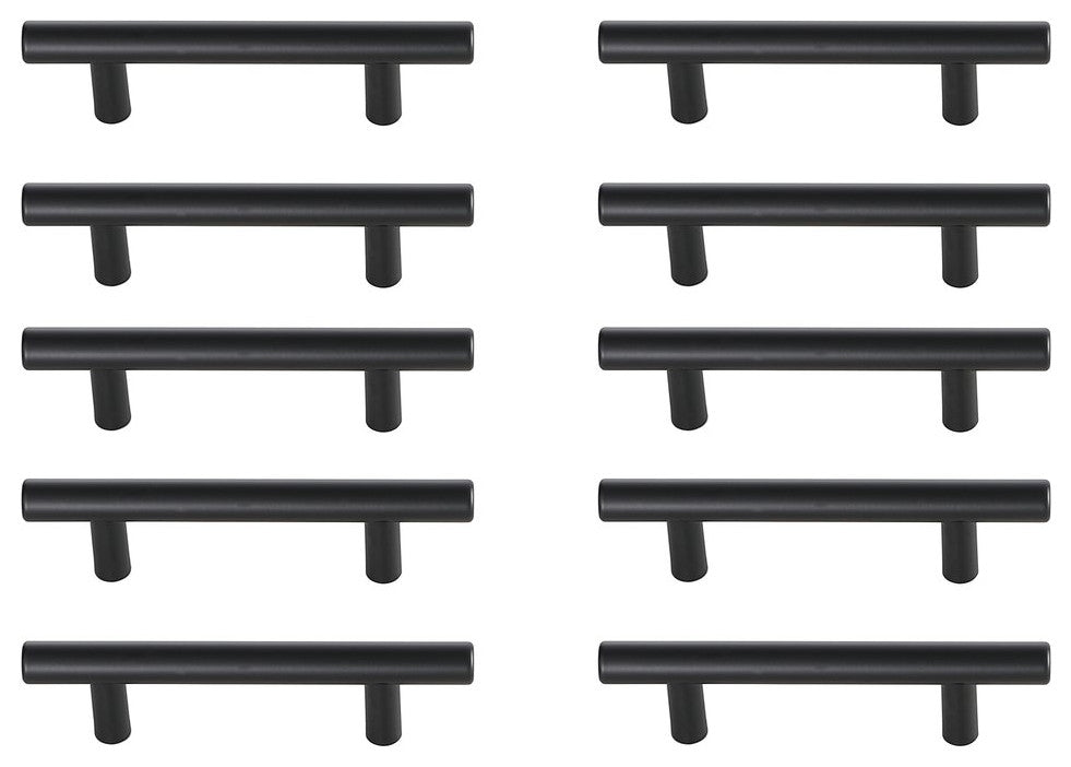 PL400-3-MB-10PK Quinn 3" Center to Center Matte Black Bar Pull, Set of 10