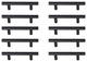 PL400-3-MB-10PK Quinn 3" Center to Center Matte Black Bar Pull, Set of 10