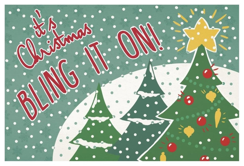 "Retro Christmas IV Bright" Digital Paper Print by Janelle Penner, 32"x22"