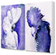 Space Birds Purple Watercolor Animal Painting 2-Piece Set, 24"x30", Canvas Wall