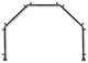 Aldo 13/16" 5-Sided Bay Window Curtain Rod, Black