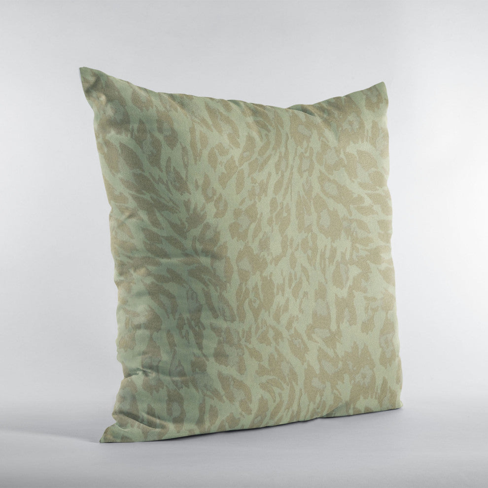 Stonewash Cheetah Embroidery Luxury Throw Pillow, Double sided 22"x22"