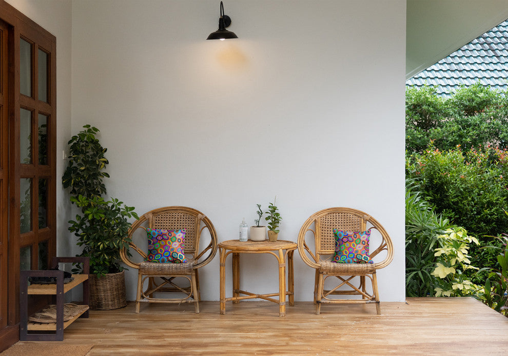 Modern Leaf Pile Indoor/Outdoor Throw Pillow