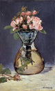 Edouard Manet Mosee Roses in a Vase, 18"x27" Wall Decal Print
