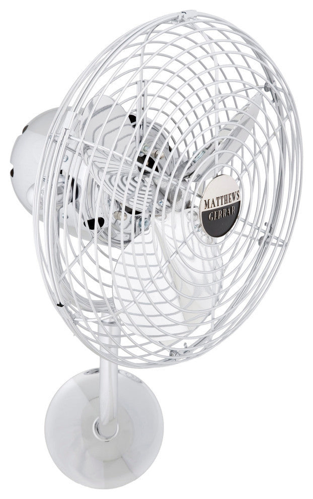 Michelle Parede Outdoor Wall Fan, Polished Chrome