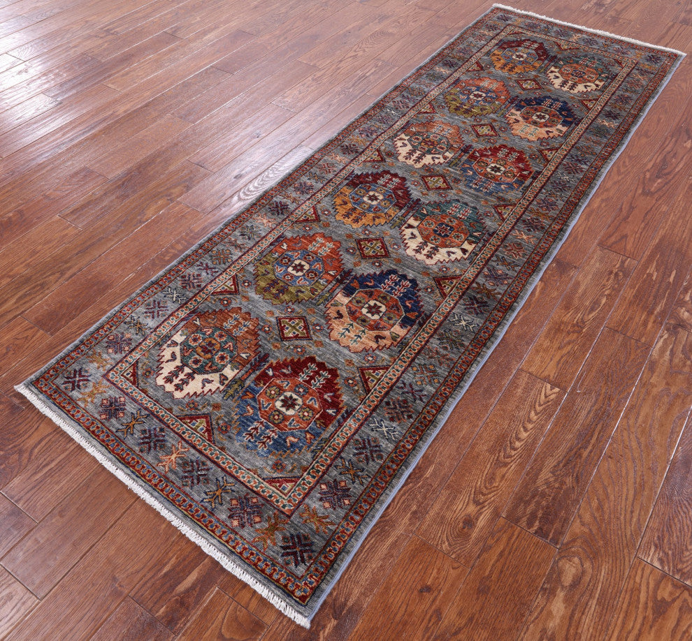 Runner Fine Turkmen Handmade Wool Rug 2' 10" X 8' 4" - Q14495
