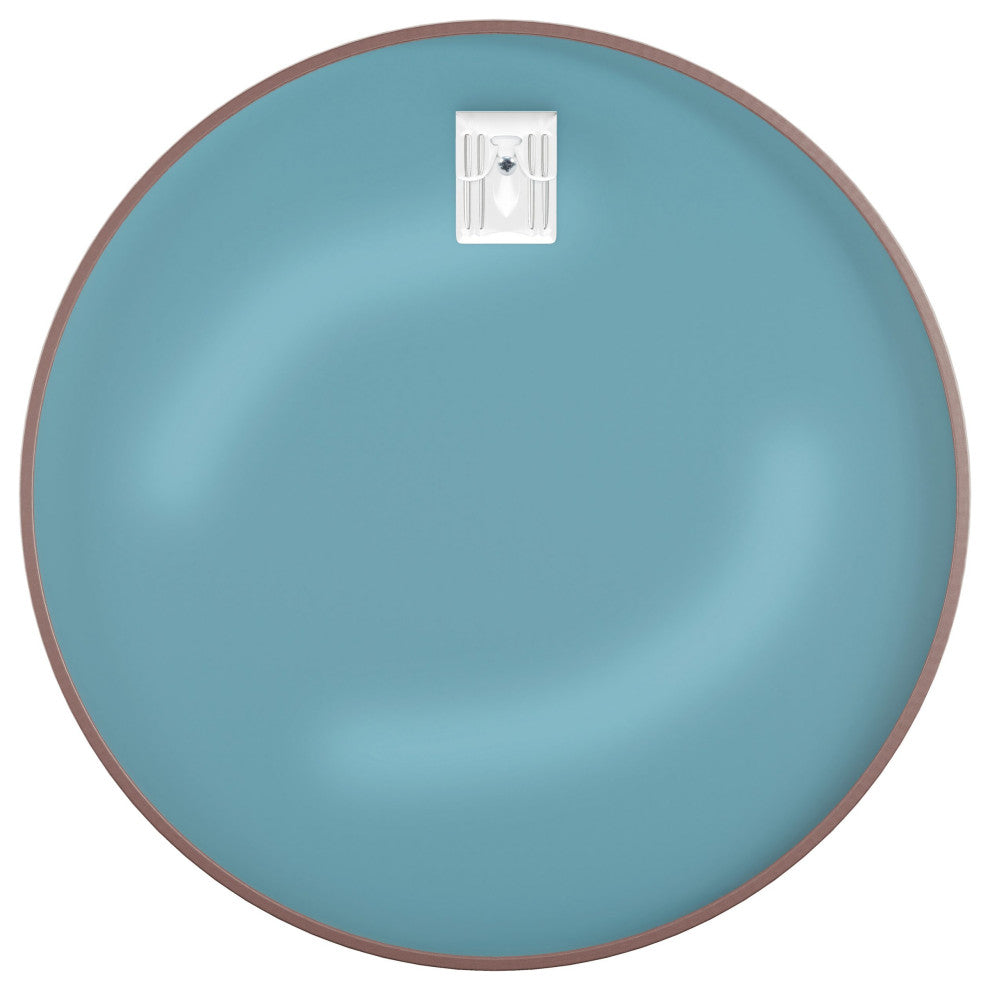 Round Framed Wall Mounted Bathroom Vanity Mirror, Brushed Rose;, 32" X 32"