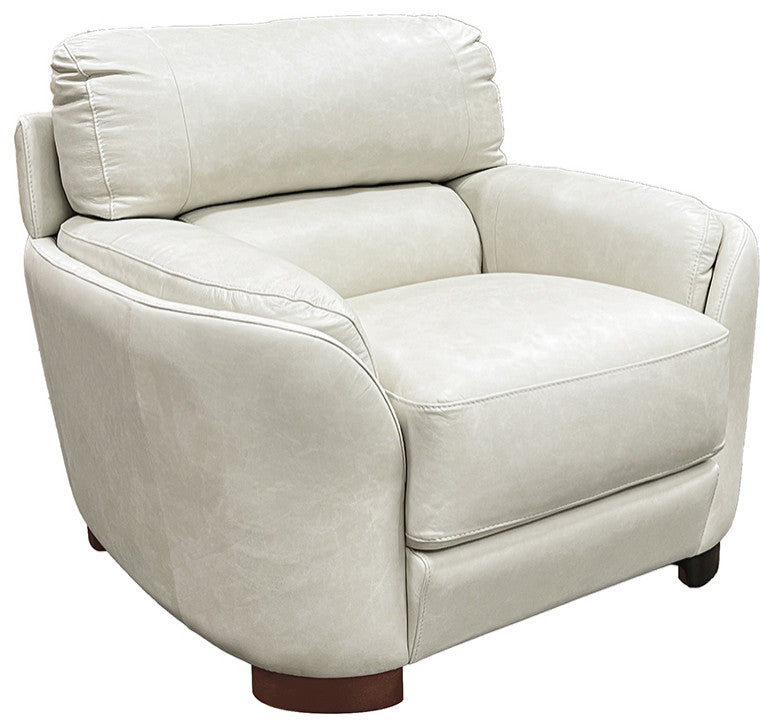 ACME Edrice Chair, Ice Gray Top Grain Leather