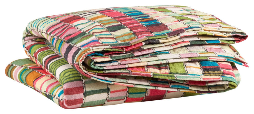 Penelope Stripe Multi Coverlet