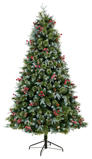 T3032 7.5' Snow Tipped Aspen Spruce Pre-Lit Artificial Christmas Tree