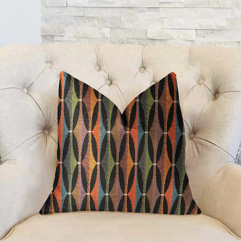 Jazzy Crystal Multicolor Luxury Throw Pillow, 12"x20"