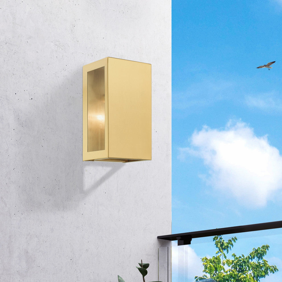 Winfield 1 Light Satin Gold Outdoor ADA Small Sconce