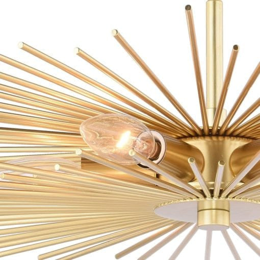 Nikko 24-in Semi Flush Ceiling Light Gold