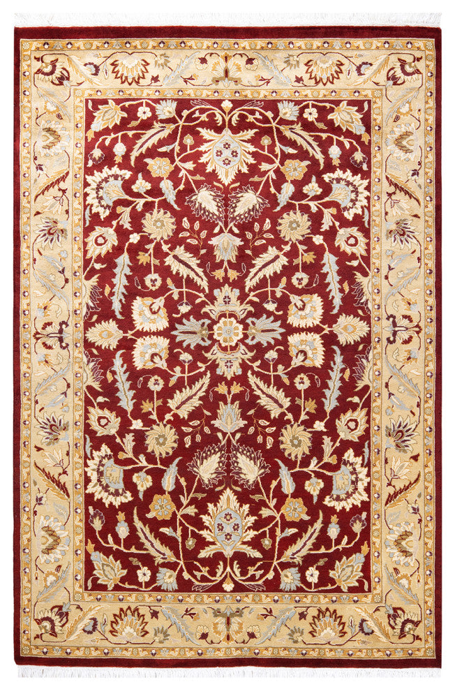 Mogul, One-of-a-Kind Hand-Knotted Area Rug Red, 4'3"x6'3"