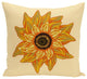 El Girasol Feliz Flower Print Pillow, Yellow, 18"x18"