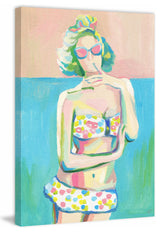 "Coquette" Painting Print on Wrapped Canvas, 40"x60"