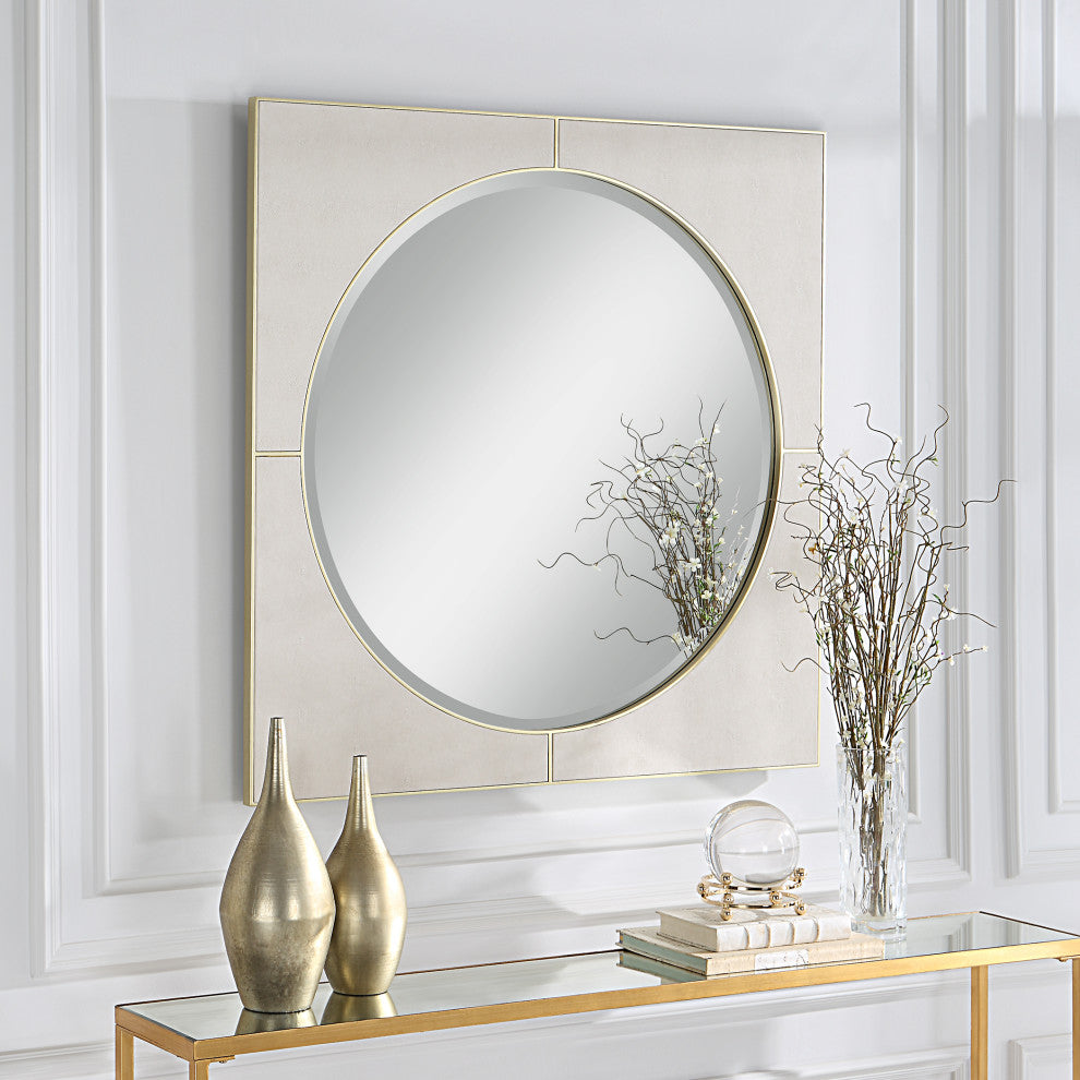 Uttermost 09817 Cyprus White Square Mirror