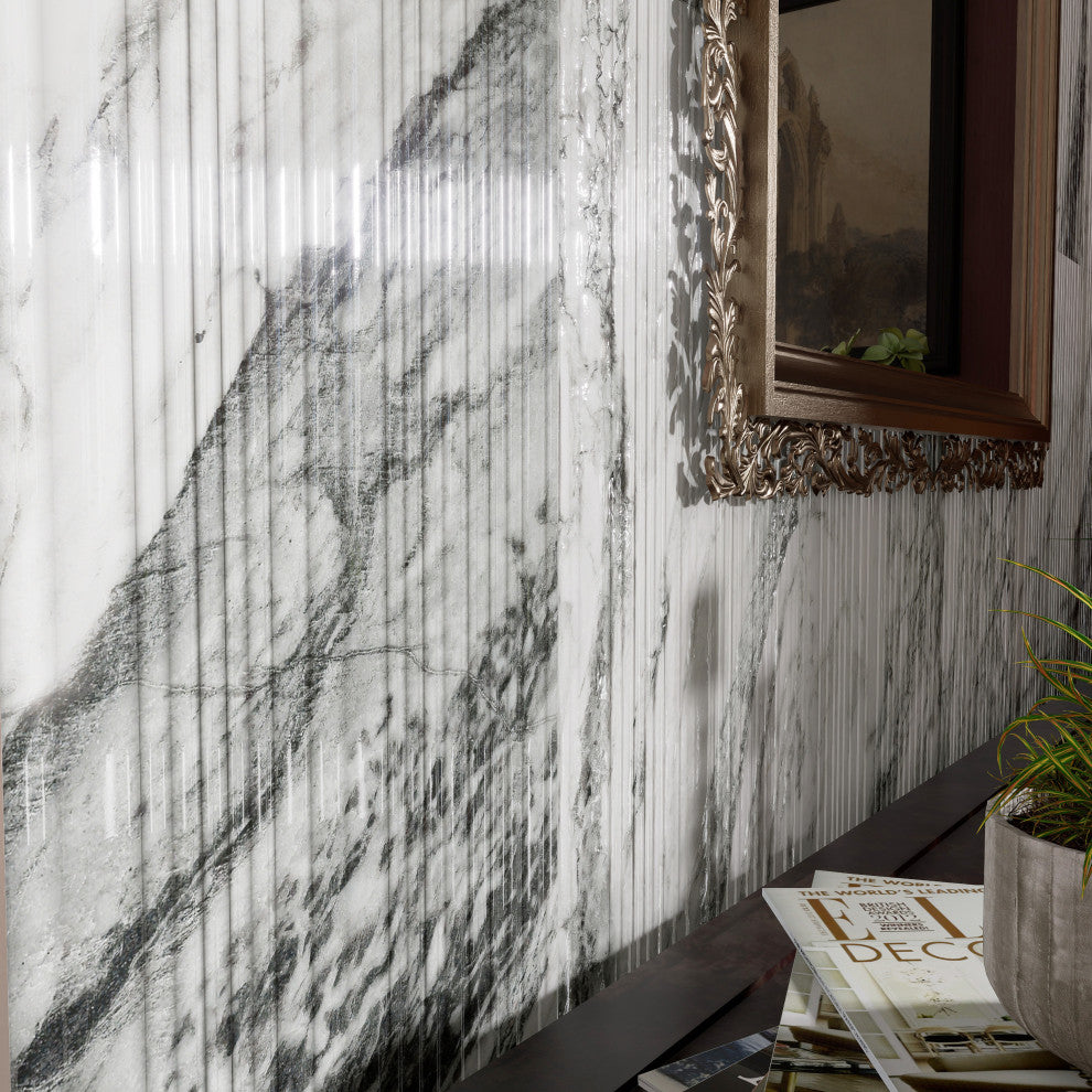 Touche Pleated Deco Zebre Porcelain Floor/Wall Tile