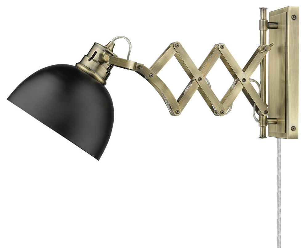 Golden Hawthorn Wall Sconce in Aged Brass