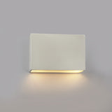 Rectangle Wall Sconce, Closed Top, 10", Incandescent, Matte White