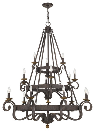Quoizel NBE5018RK 18 Light Chandelier, Noble