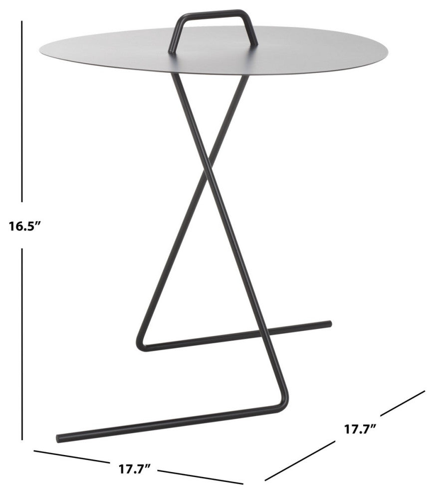 Safavieh Eugenia Side Table, Matte Black