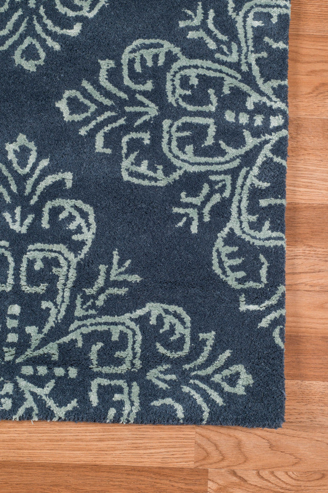 8" X11" X 0.5" Gray Wool Area Rug