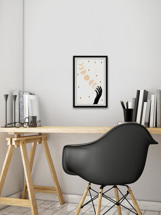 "Moon on My Hand" Framed Painting Print, 12x18