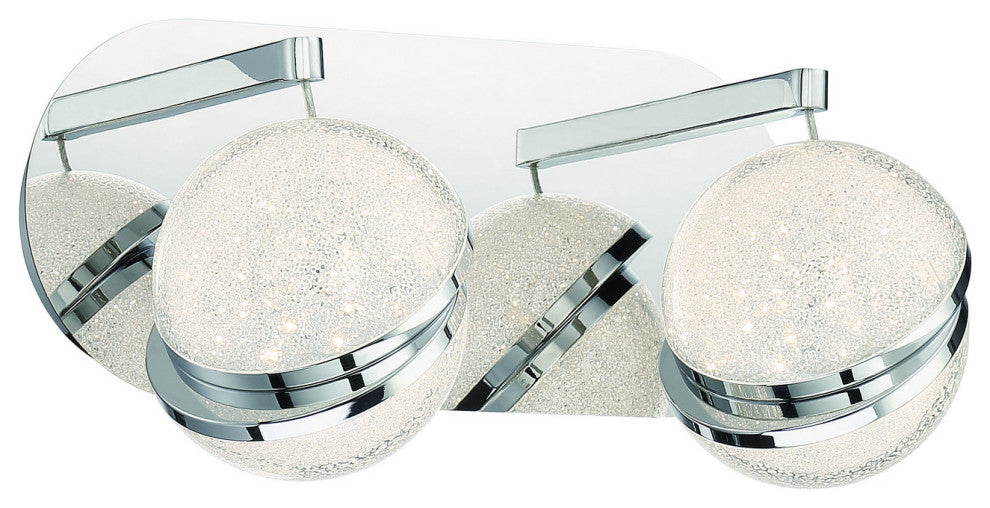 George Kovacs P1432-077-L, Silver Slice, 2-Light LED Bath