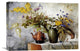 "Cornflowers, Daisies and Other Flowers In a Vase" Artwork, 22" x 15"