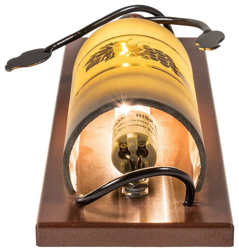 6 Wide Tuscan Vineyard Wine Bottle Wall Sconce