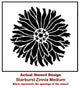 Starburst Zinnia Wall Art Stencil, Small