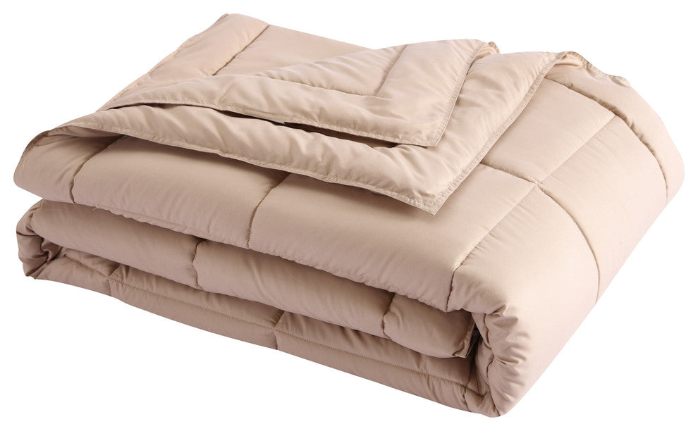 Stayclean Down Alternative Water/Stain Resistant Blanket, Taupe, Full/Queen