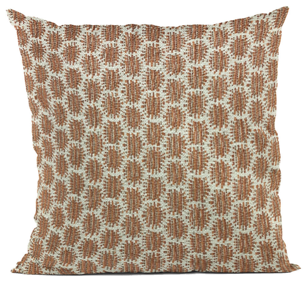 Plutus Brown Eyelashes Dot Luxury Throw Pillow, 22"x22"