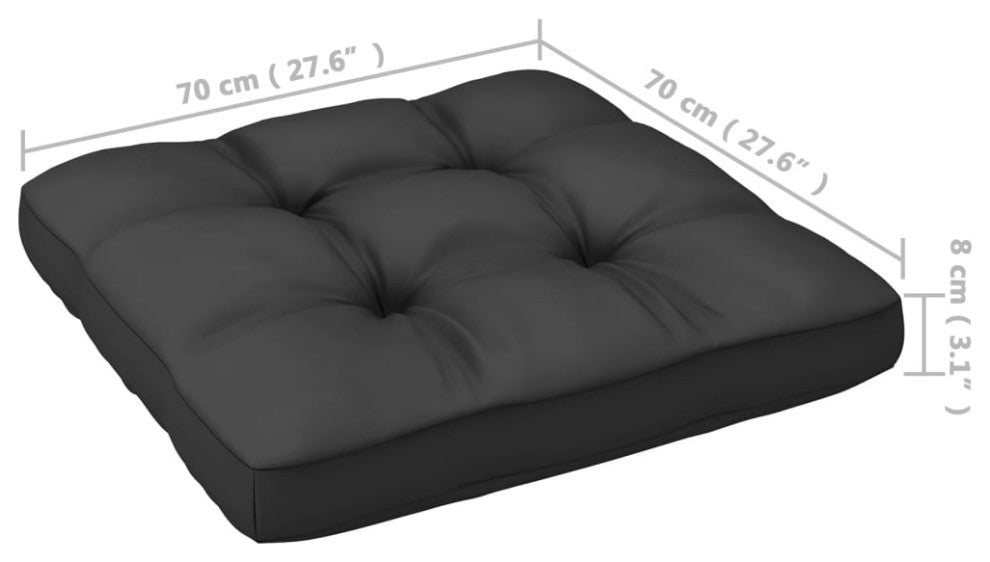 vidaXL Patio Footstools With Cushions 2 pcs Solid Pinewood