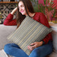 Plutus Blue Weave Stripe Luxury Throw Pillow, 20"x26"