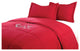 Lotus Home Water and Stain Resistant Microfiber Comforter Mini Set, Red, Twin Xl
