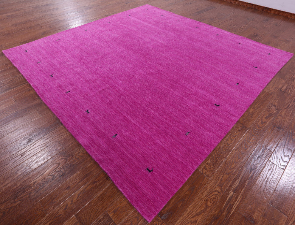 10' Square Persian Gabbeh Hand Knotted Rug - Q15064