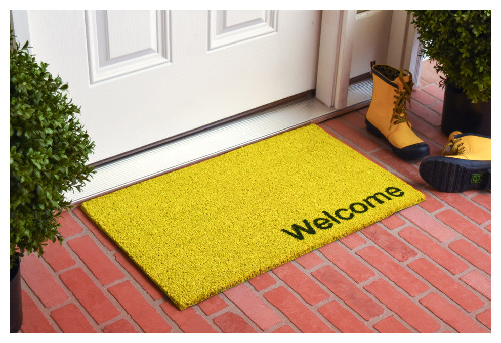 Calloway Mills Collins Yellow Pastel Welcome Doormat, 24x36