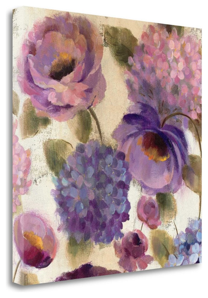 "Blue And Purple Flower Song III" By Silvia Vassileva, Gallery Wrap Canvas