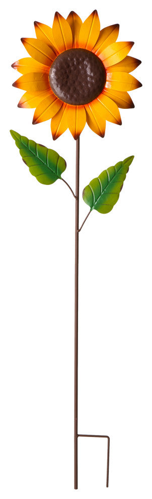42"H Fall Metal Sunflower Yard Stake(KD