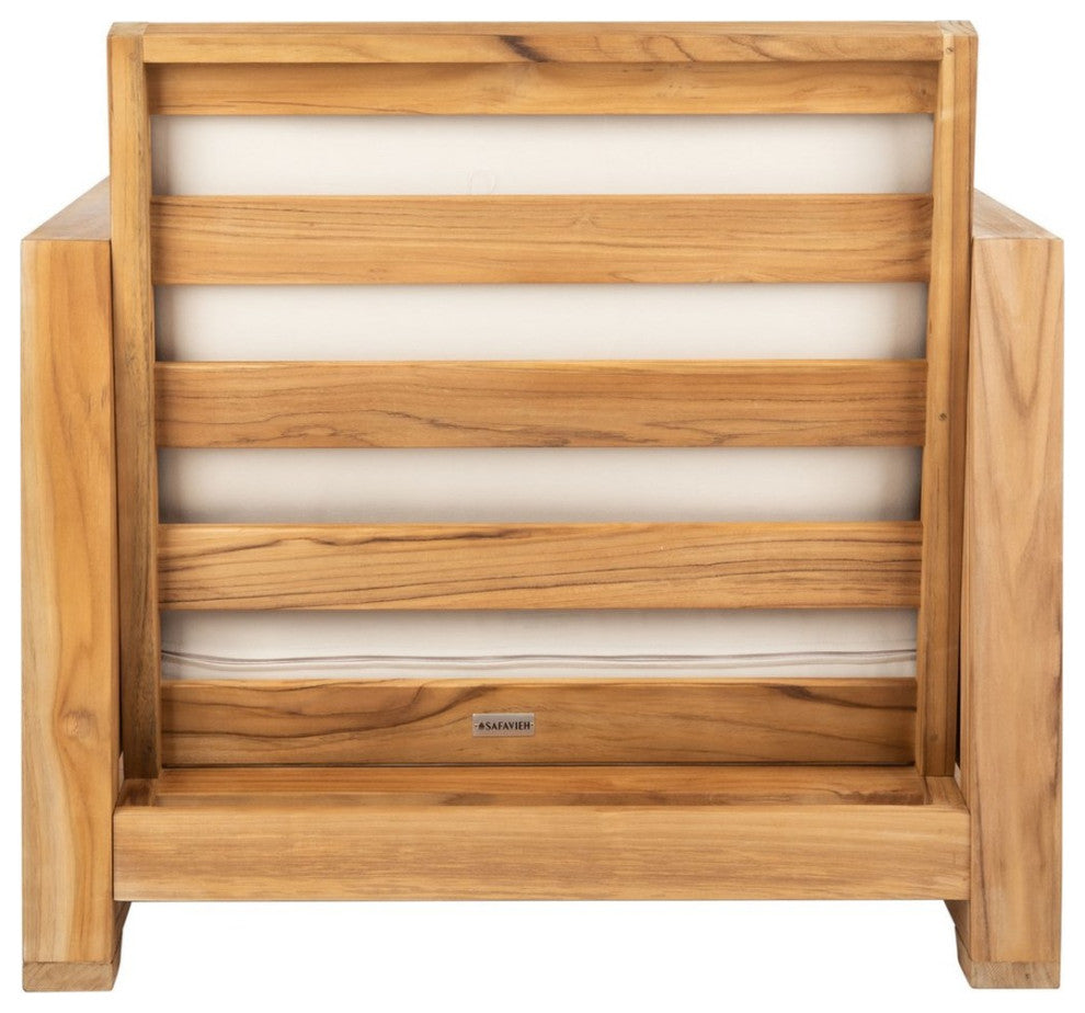 Safavieh Guadeloupe Indoor-Outdoor Brazilian Teak Club Chair