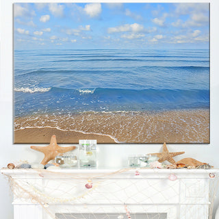 "Expansive Tropical Blue Beach" Seashore Canvas Print, 32"x16"