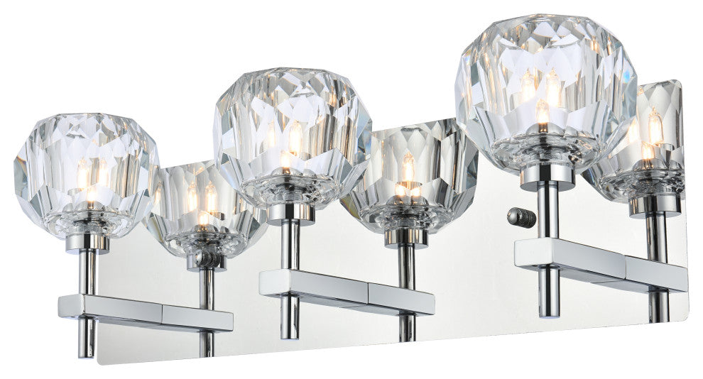 3 Light Wall Sconce, Chrome